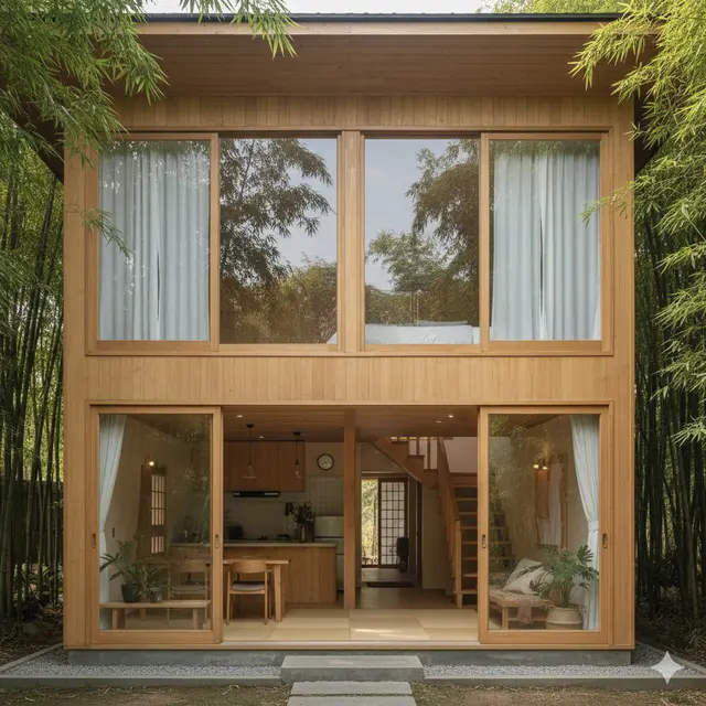 Desain Rumah Gaya Modern dengan Mezzanine Elegan. Gemini