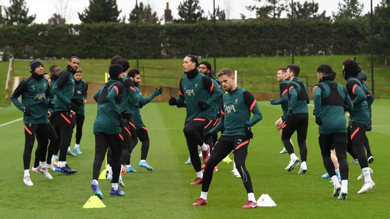 Intip Latihan Liverpool Jelang Lawan Benfica di Perempat Final Liga Champions