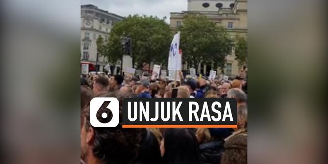 VIDEO: Ribuan Warga Inggris Unjuk Rasa atas Pembatasan Aktivitas