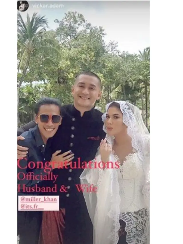 6 Momen Pernikahan Miller Khan dan Farina Rebecca, Digelar Tertutup di Bali