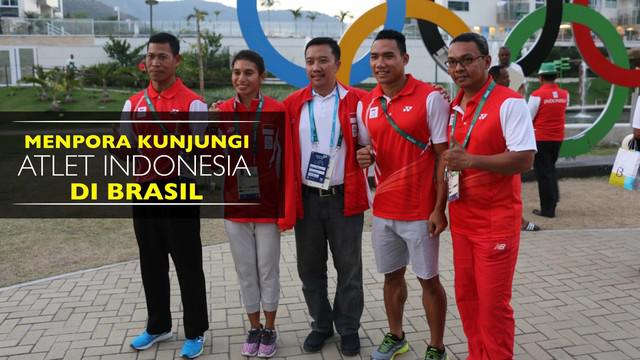 Imam Nahrawi berkesempatan mengunjungi para atlet Indonesia yang berlaga di Olimpiade Rio de Janeiro 2016.