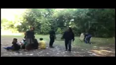 Para pelaku sabung ayam di Desa Tersana langsung kocar kacir lantaran mendengar tembakan peringatan seorang polisi yang menggerebek judi sabung ayam mereka.