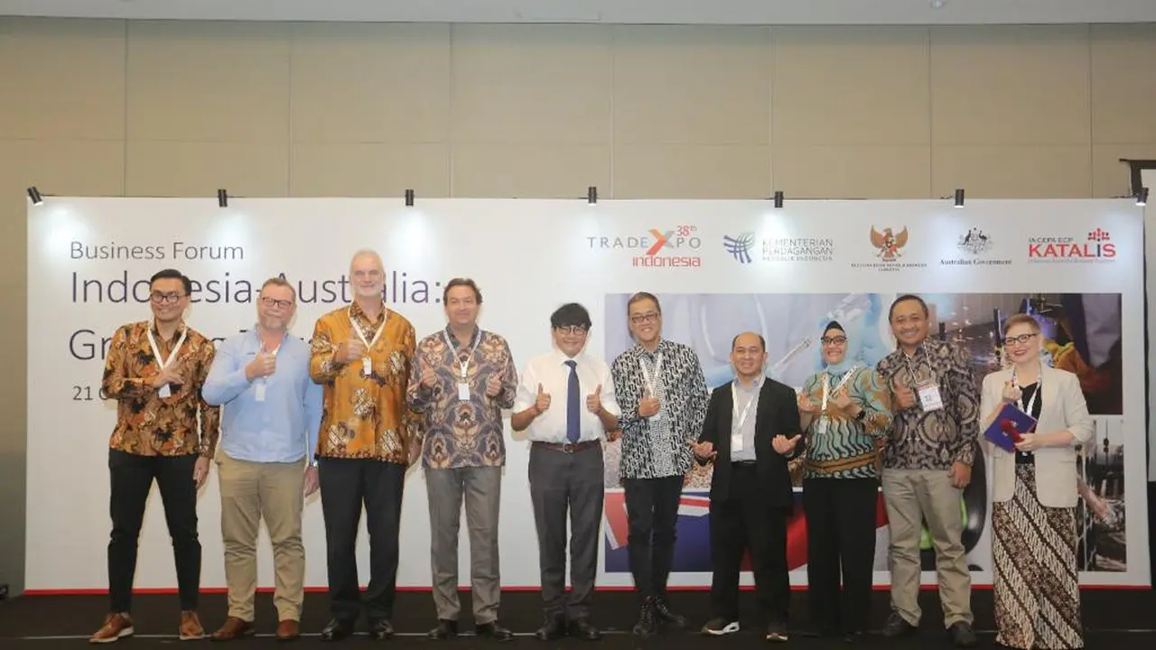 Acara Business Forum bertemakan “Indonesia-Australia Growing Together” Sabtu (21/10/2023), di Indonesia Convention Exhibition, BSD City, di sela-sela Trade Expo Indonesia 2023. (Dok katalis)