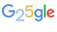 Google Doodle khusus ulang tahun ke-25 Google. Credit: Google