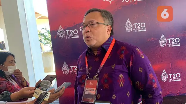 Prof. Bambang Brodjonegoro selaku Lead Co-Chairs KTT G20 yang diadakan di Nusa Dua, Bali pada 4-6 September 2022.(Liputan6/Benedikta Miranti T.V)