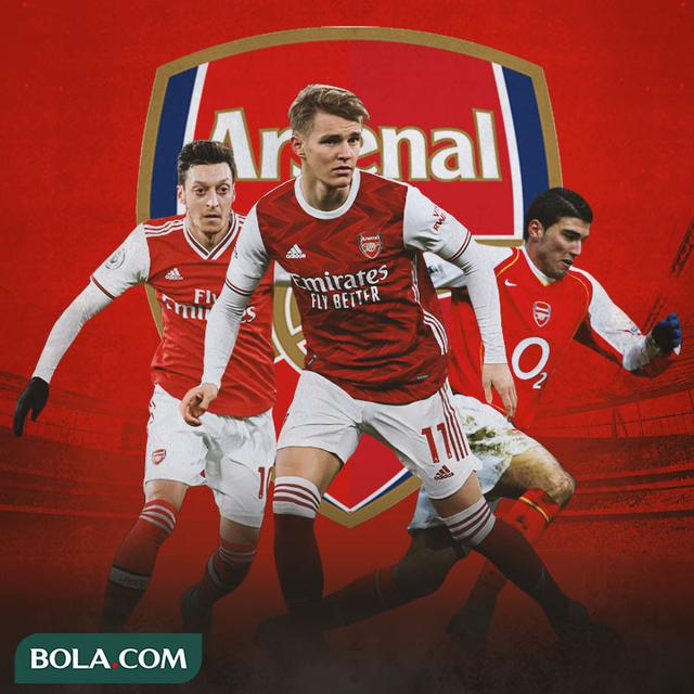 Arsenal - Mesut Ozil, Martin Odegaard, Jose Antonio Reyes