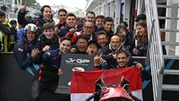 Pembalap Honda Asia Dream Racing Kiandra Ramadhipa rebut podium European Talent Cup untuk Indonesia. (Istimewa)