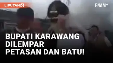 Bupati Karawang Dilempari Petasan saat Kawal Relokasi Pasar