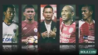 Trivia - Pemain Maman Abdurrahman, Hamka Hamzah, Leonard Tupamahu, Ricardo Salampessy, Ismed Sofyan (Bola.com/Adreanus Titus)