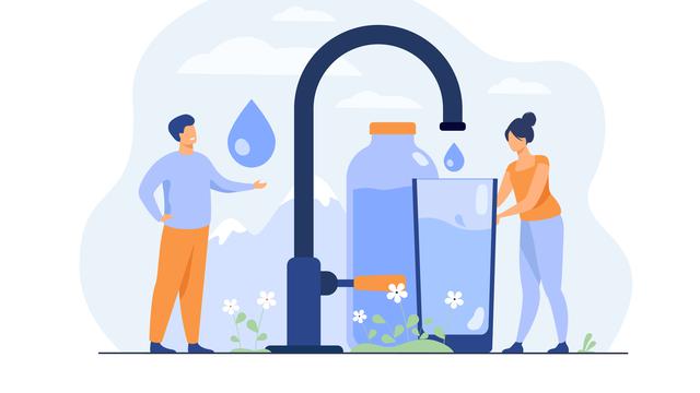 Ilustrasi penjernihan air