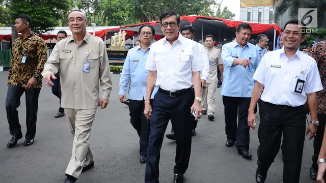 Menteri Yasonna Tinjau Tes Seleksi CPNS Kemenkumham