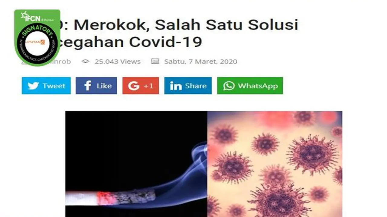 Gambar Tangkapan Layar Berita Tentang Virus Corona