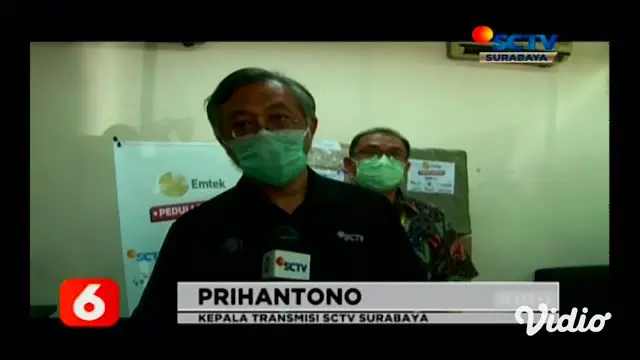 Emtek Group Peduli Corona melalui Yayasan Pundi Amal Peduli Kasih (YPP) SCTV Indosiar bersama Serbu Seru Bukalapak juga menyalurkan paket bantuan alat pelindung diri atau APD kepada Rumah Sakit Surabaya, Jawa Timur.