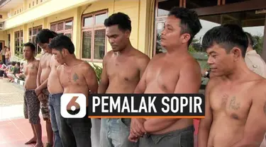 Tujuh preman pemalak sopir truk ditangkap Polres Prabumulih, Selasa (1/10/2019) pagi.