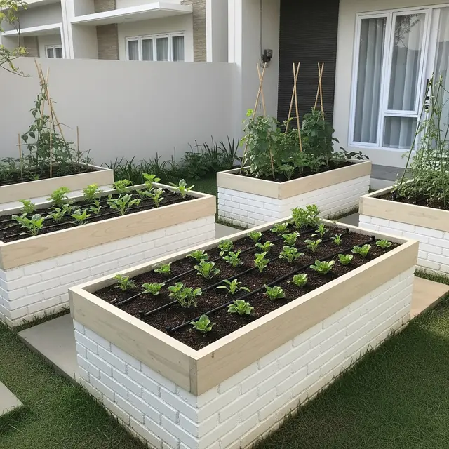 9 Konsep Kebun Rumah Modern Minimalis dengan Sistem Irigasi Tetes Sederhana