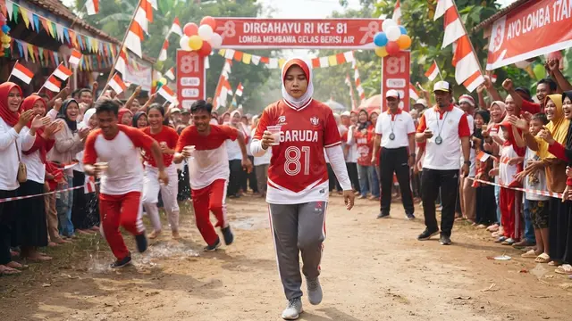 Cara Menang Lomba Membawa Gelas Berisi Air Sampai Garis Finis