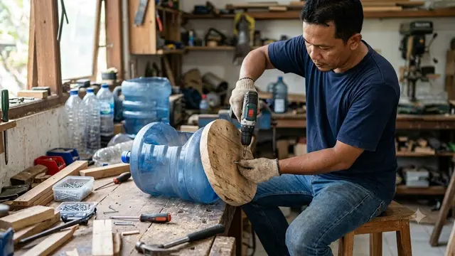 Cara Membuat Kursi Mini dari Galon Bekas yang Kuat Dipakai/AI Generated
