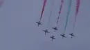 Angkatan Udara Pakistan saat melakukan atraksi pada parade Pakistan Day di Islamabad, (23/3). Pakistan Day dijadikan hari libur nasional oleh Pemerintah Pakistan. (REUTERS / Faisal Mahmood)