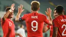 Hingga kini Harry Kane tercatat sebagai top scorer Kualifikasi Piala Eropa 2020. (AFP/Nikolay Doychinov)