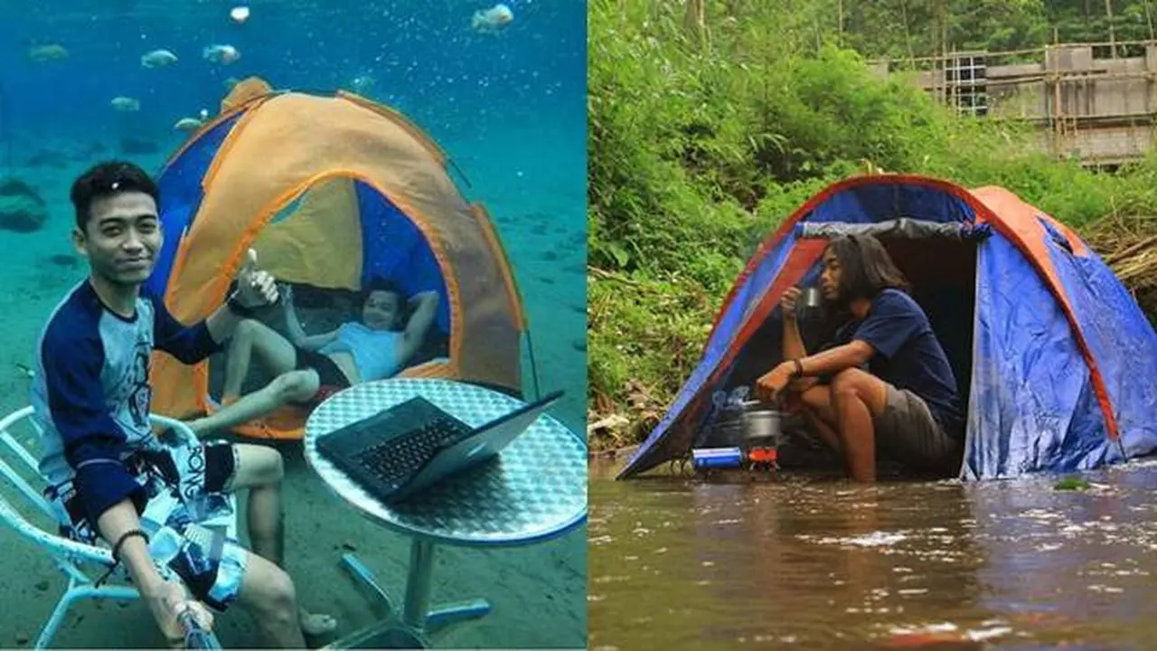 7 Potret Absurd Orang Saat Kemah Ini Bikin Geleng Kepala