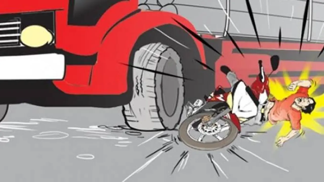 Ilustrasi kecelakaan terlindas truk (Istimewa)