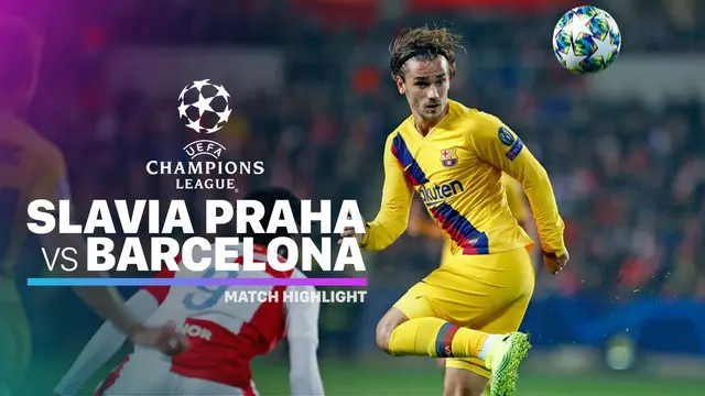 VIDEO: Highlights Liga Champions, Slavia Praha Vs Barcelona 1-2
