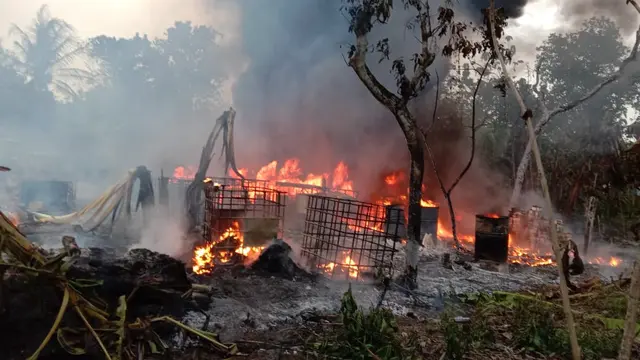 Tempat Penimbunan Minyak Mentah Terbakar (Liputan6.com/Ahmad Adirin)