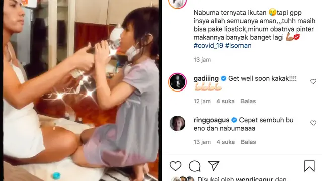 Istri Eno NTRL, Nadila Ernesta dan Anaknya Positif Covid-19