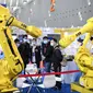 Lengan robotik dipamerkan dalam Pameran Robot Pintar Internasional China (Foshan) 2020 di Foshan, Provinsi Guangdong, China, 3 Desember 2020. Produsen robot papan atas dari dalam dan luar negeri memamerkan produk, teknologi, dan solusi terbaru mereka selama gelaran tersebut. (Xinhua/Deng Hua)