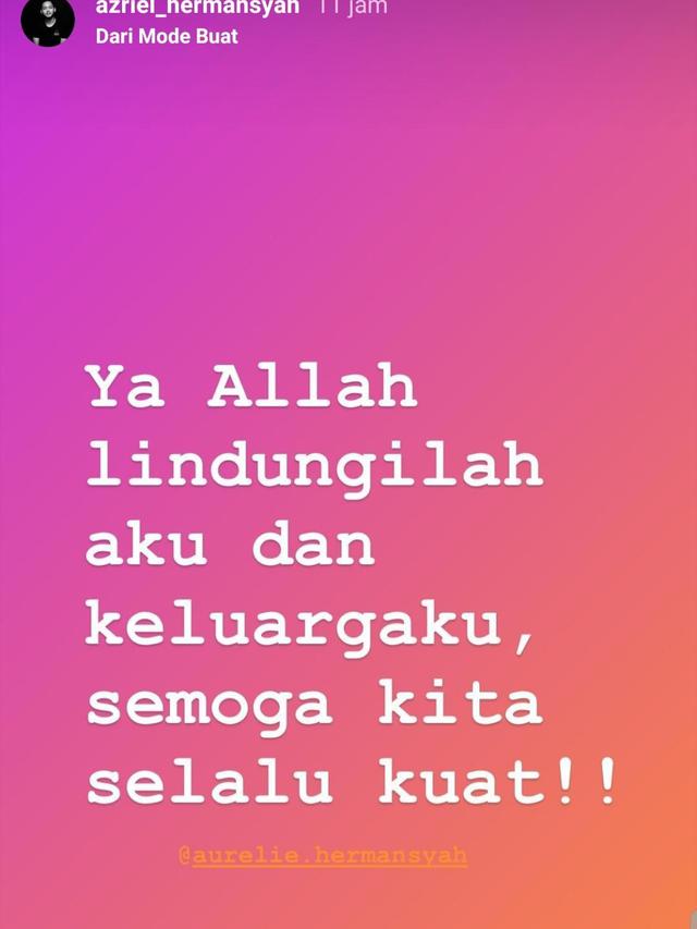 Unggahan Azriel Hermansyah. (Foto: Instagram @azriel_hermansyah)