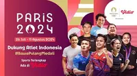 Sebagai official broadcaster Olimpiade 2024 Paris, Vidio akan terus mendukung perjuangan atlet kebanggaan Indonesia yang sedang berlaga di Paris. Salah satunya, Vidio menggelar nonton bareng di ZobaBlu, Gelora Bung Karno (GBK), Jakarta, 3-5 Agustus 2024. (Dok.Istimewa)