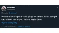 6 Curhatan 'Guruku Sayang' ala Netizen Ini Bikin Nostalgia (sumber: Twitter.com/radenrauf)