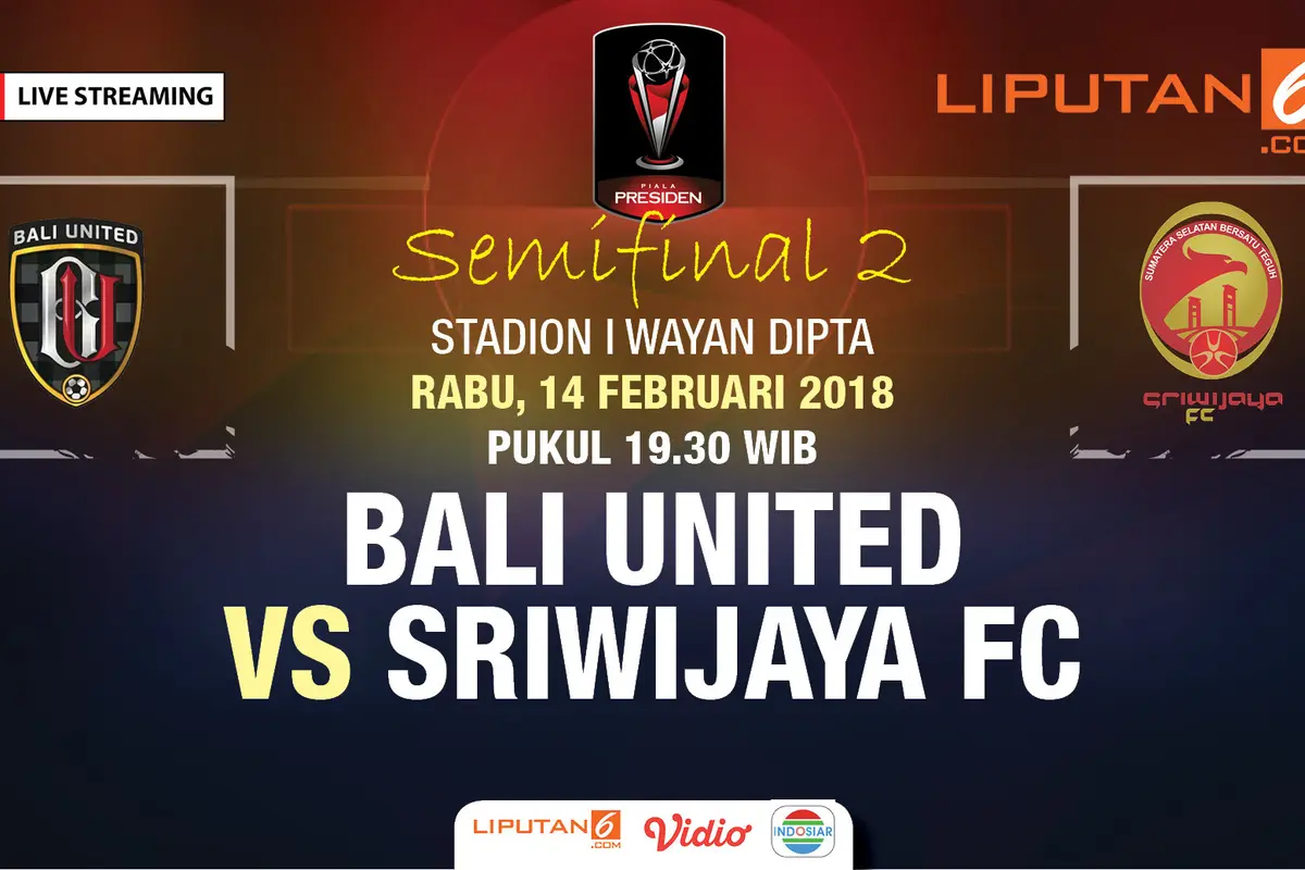 Live streaming Bali United vs Sriwijaya FC