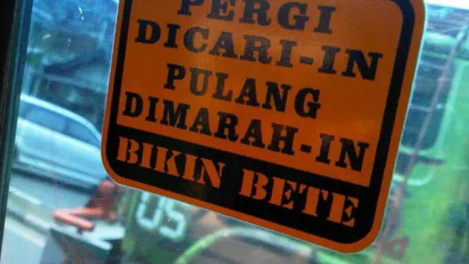 20 Stiker Kendaraan Umum Ini Bikin Lupa Kalau Lagi Jomblo [2]