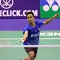 Aksi tunggal putra Indonesia, Anthony Sinisuka Ginting, pada babak kedua Hong Kong Terbuka 2019, Kamis (14/11/2019). (PBSI)