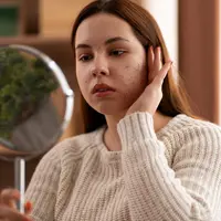 menjelang datang bulan tentunya banyak perempuan menghadapi masalah kulit yang sama yakni jerawat yang tiba-tiba muncul, terutama di area dagu dan rahang. Kondisi ini sering kali terasa lebih menyakitkan dibanding jerawat biasa karena muncul lebih dalam di bawah kulit. (foto/dok: freepik)