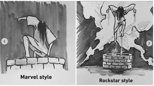 Ilustrasi Style Kuntilanak Saat Keluar Dari Sumur, Bukan Takut Malah Bikin Ketawa