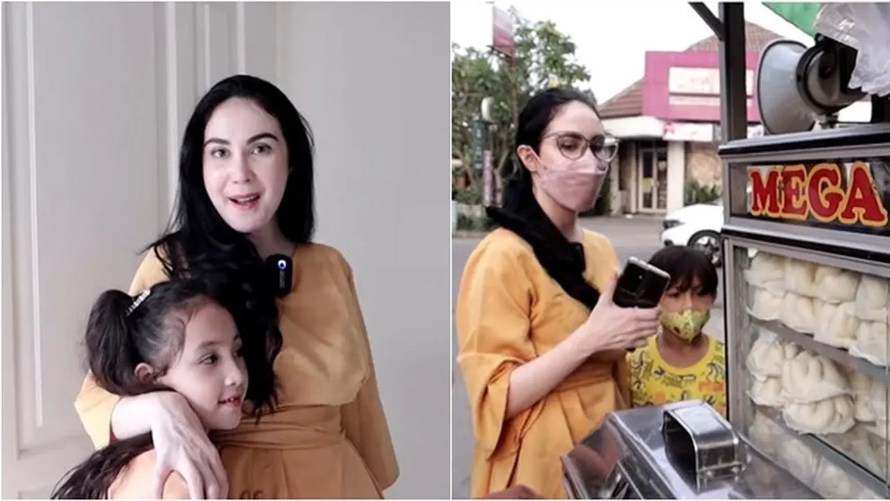 6 Potret Arumi Bachsin Ngabuburit Bareng Anak, Borong Takjil Pinggir Jalan