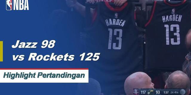 Cuplikan Pertandingan NBA : Rockets 125 vs Jazz 98