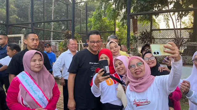Anies Baswedan di Lapangan Banteng, Jakarta Pusat, Minggu (28/7/2024)