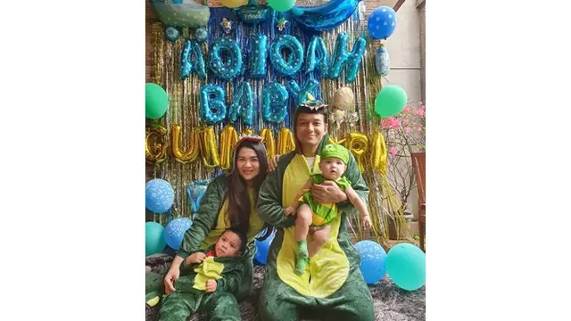 6 Momen Perayaan Ulang Tahun dan Aqiqah Anak Vicky Shu, Pakai Kostum Lucu