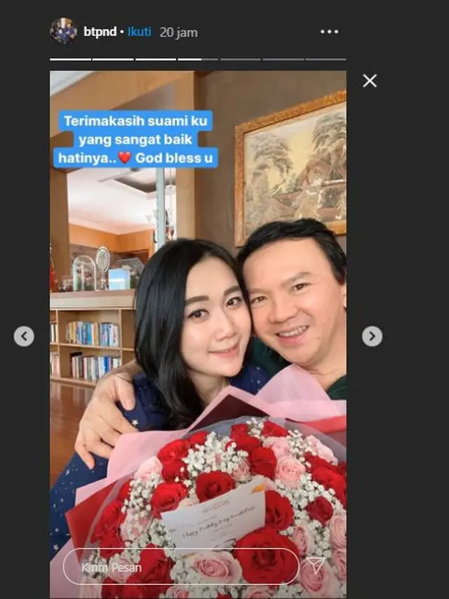 5 Momen Ulang Tahun Puput Nastiti, Ahok Tulis Pesan Romantis