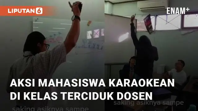 VIDEO: Panik, Aksi Mahasiswa Karaokean di Kelas Terciduk Dosen