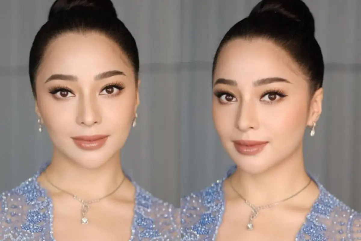 Nikita Willy Kenakan Kebaya Baby Blue