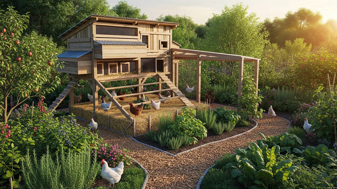 Desain Kandang Ayam Dekat Kebun Biar Kotorannya Bisa jadi Pupuk Langsung/Gemini AI