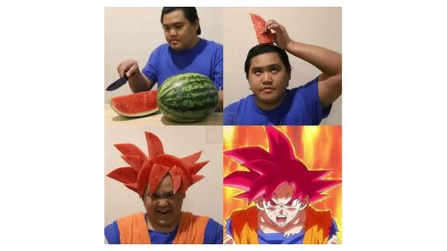 6 Cosplay Low Budget Pakai Buah Warna Merah Ini Kreatif Sekaligus Kocak