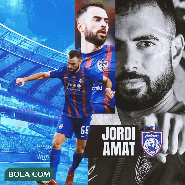 Ilustrasi - Jordi Amat dengan klub baru Johor Darul Ta'zim