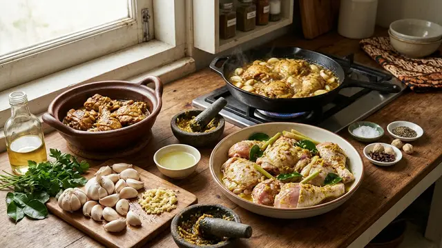 Resep Ayam Bawang Putih Tanpa Tepung (AI Generated)