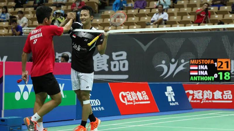 Ihsan Maulana dan Anthony Sinisuka Ginting