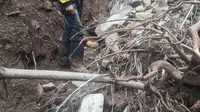 Situs Geologi Gunung Padang, Cilacap, rusak akibat longsor. (Foto: Liputan6.com/Istimewa)
